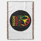Symbool voor Reggae en Vrede met positieve quotes Deken (Voorkant Verticaal)