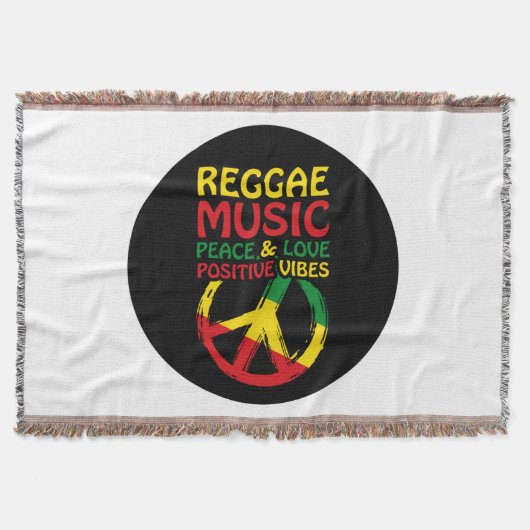Symbool voor Reggae en Vrede met positieve quotes Deken (Voorkant)