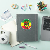 Symbool voor Reggae en Vrede met positieve quotes Sticker (iPad Cover)
