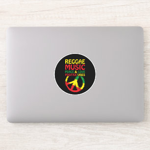 Symbool voor Reggae en Vrede met positieve quotes Sticker