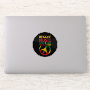 Symbool voor Reggae en Vrede met positieve quotes Sticker