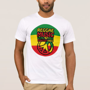 Symbool voor Reggae en Vrede met positieve quotes T-shirt