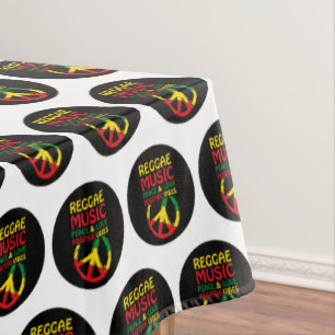 Symbool voor Reggae en Vrede met positieve quotes Tafelkleed