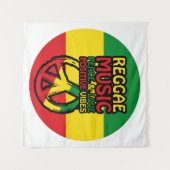 Symbool voor Reggae en Vrede met positieve quotes Wandkleed (Voorkant (horizontaal))