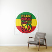 Symbool voor Reggae en Vrede met positieve quotes Wandkleed (In situ)