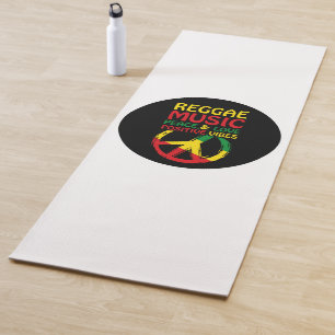 Symbool voor Reggae en Vrede met positieve quotes Yogamat