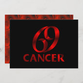 Symbool voor rode kankerhormonen kaart (Voorkant / Achterkant)