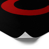 Symbool voor rode kankerhormonen poster (Hoek)