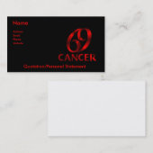 Symbool voor rode kankerhormonen visitekaartje (Voorkant / Achterkant)