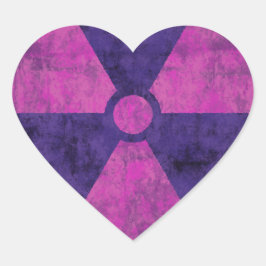 Symbool voor rode rode doorstraling hart sticker