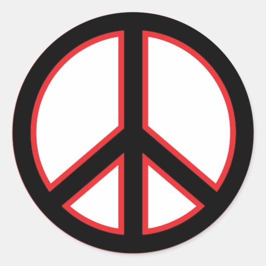 Symbool voor rood- en zwart-wit ronde sticker (Voorkant)