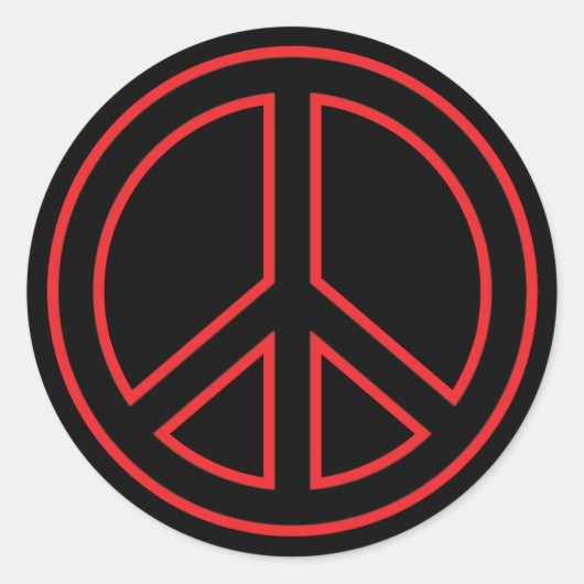 Symbool voor rood- en zwart-wit ronde sticker (Voorkant)