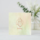 Symbool voor roos Gold Bee Kaart (Staand voorkant)