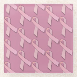 Symbool voor roze Ribbons Glazen Onderzetter