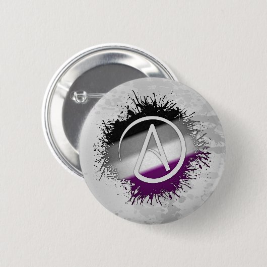 Symbool voor schildersplatter Asexual Pride Atheis Ronde Button 5,7 Cm (Voorkant /achterkant)