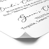 Symbool voor snelle zwarte kalligrafie Drink Poster (Hoek)