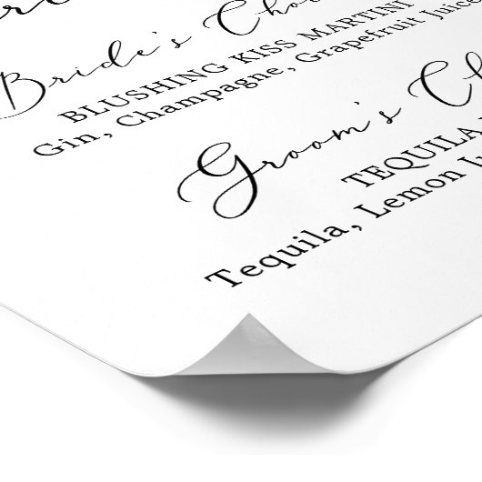 Symbool voor snelle zwarte kalligrafie Drink Poster (Hoek)