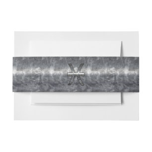 Symbool voor spisces-Zodiac in slijpstaal Uitnodigingen Wikkel