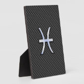 Symbool voor spisserij op afdruk van koolstofvezel fotoplaat (Zijkant)