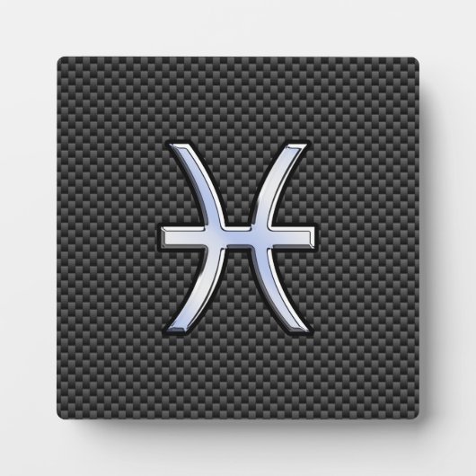 Symbool voor spisserij op afdruk van koolstofvezel fotoplaat (Voorkant)