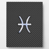 Symbool voor spisserij op afdruk van koolstofvezel fotoplaat (Voorkant)