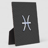 Symbool voor spisserij op afdruk van koolstofvezel fotoplaat (Zijkant)