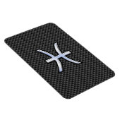 Symbool voor spisserij op afdruk van koolstofvezel magneet (Rechterzijde)