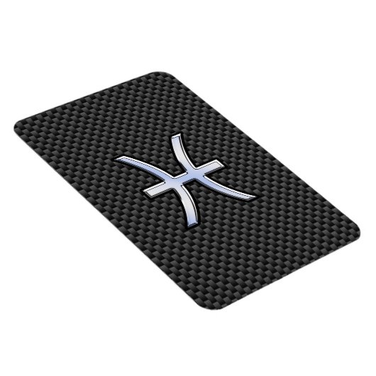 Symbool voor spisserij op afdruk van koolstofvezel magneet (Rechterzijde)