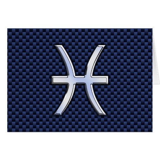 Symbool voor spisserij op blauwe koolstofvezel afd (Voorkant Horizontaal)