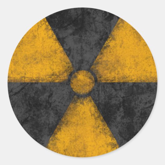 Symbool voor storende straling ronde sticker (Voorkant)