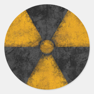 Symbool voor storende straling ronde sticker