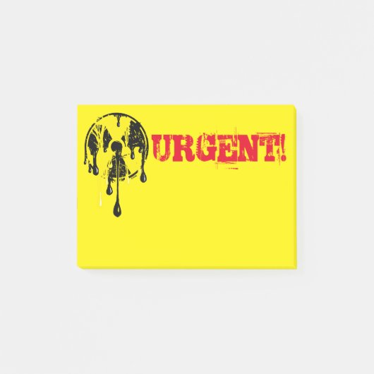 Symbool voor stralingsgevaar bij nucleaire meltdow post-it® notes (Voorkant)