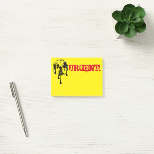 Symbool voor stralingsgevaar bij nucleaire meltdow post-it® notes (Kantoor)