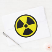 Symbool voor stralingsgevaar ronde sticker (Envelop)