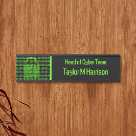 Symbool voor technische en cyberbeveiliging zwart deurbordje