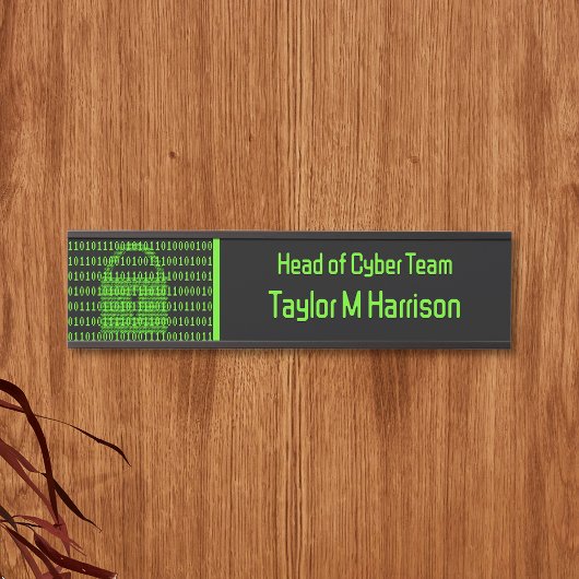 Symbool voor technische en cyberbeveiliging zwart deurbordje