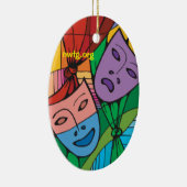 Symbool voor tragedie- en comedy-theater keramisch ornament (Rechts)