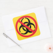 Symbool voor uitroeiing van uitbraak vierkante sticker (Envelop)