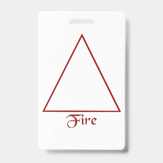 Symbool voor valeel Pagan Fire Element Badge (Voorzijde)