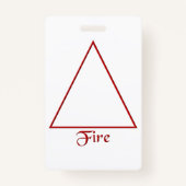 Symbool voor valeel Pagan Fire Element Badge (Achterkant)