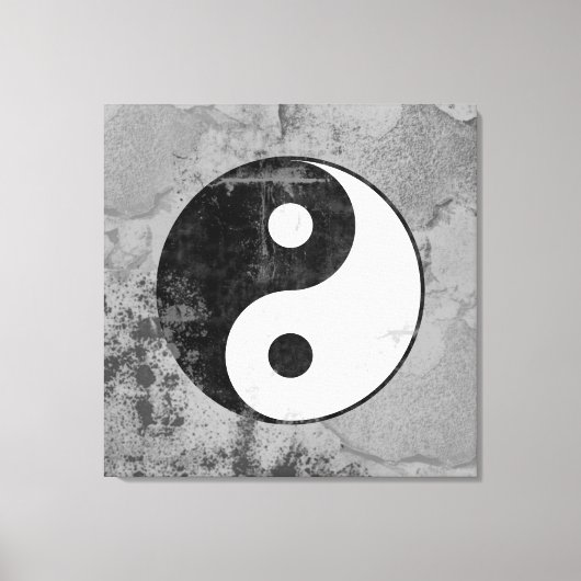 Symbool voor verdringing Yin Yang Canvas Afdruk (Voorkant)