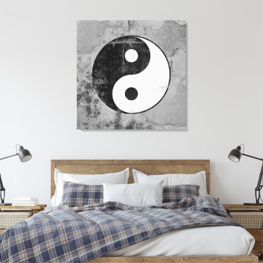 Symbool voor verdringing Yin Yang Canvas Afdruk (Insitu (Slaapkamer))