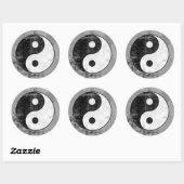 Symbool voor verdringing Yin Yang Ronde Sticker (Vel)