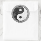 Symbool voor verdringing Yin Yang Ronde Sticker (Tas)
