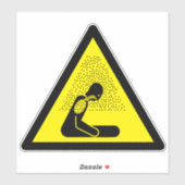 Symbool voor verstikking van giftige gassen sticker (Vel)