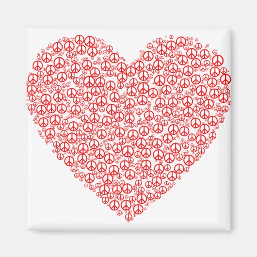 symbool voor vredesliefde magneet (Voorkant)