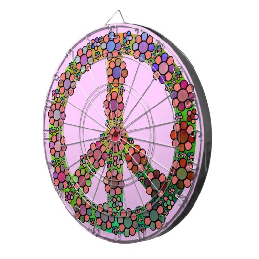 Symbool voor vredessymbool dartbord (Voorkant Rechts)