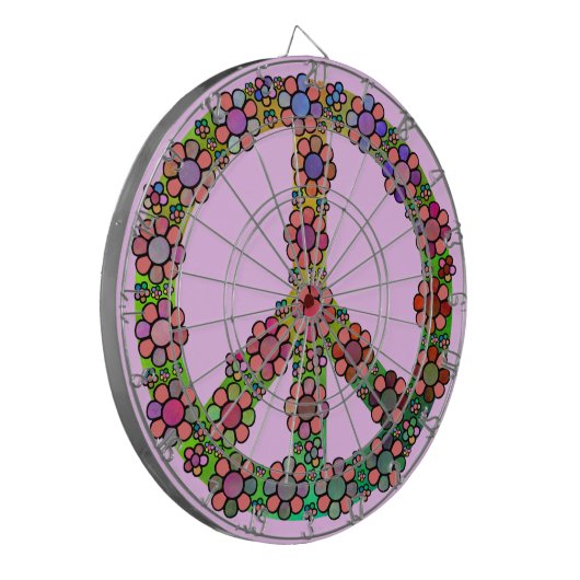 Symbool voor vredessymbool  dartbord (Voorkant Links)