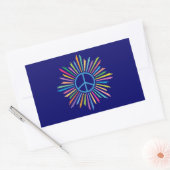 Symbool voor vredesteken rechthoekige sticker (Envelop)