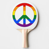 Symbool voor vredesvlag voor regenboogvlag tafeltennisbatje (Voorkant)